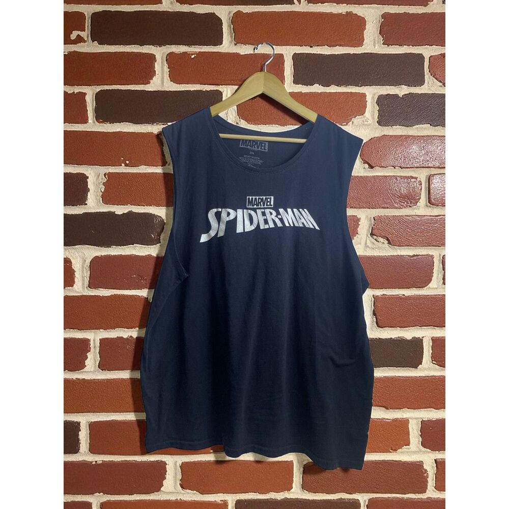 Marvel Spider-Man Sleeveless Muscle Tee – Size 2XL – Black